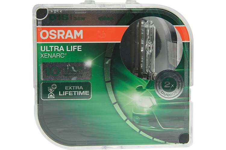 Автолампа OSRAM D2S 35 P32d-2 XENON ULTRA LIFE, 2 шт. 4300K 12V, 1, 10 66240ULT-HCB
