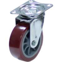 Мебельное поворотное колесо MFK-TORG 50 мм, красный, пластик 8001050