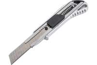 Нож со сменным лезвием Монтажник 18мм, алюминиевый корпус, кнопка Easy Slider 600507