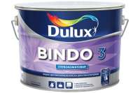 Краска для потолка и стен DULUX BINDO 3 (матовая; белая; Баз BW; 9 л) 5302489