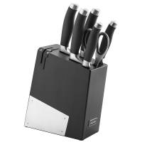 Набор из 5 кухонных ножей, ножниц и блока для ножей с ножеточкой NADOBA серия RUT 722716