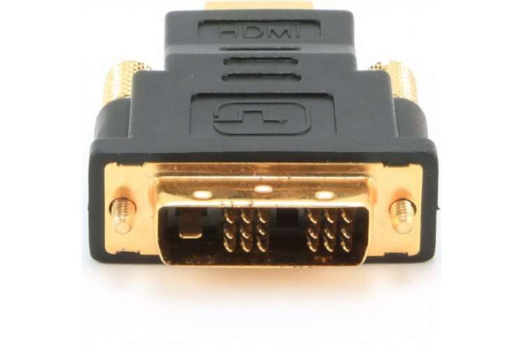 Переходник Cablexpert HDMI-DVI, 19M/19M, пакет, золотые разъемы A-HDMI-DVI-1