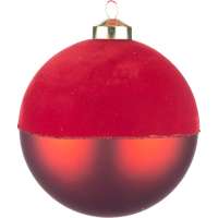 Стеклянный шар Karlsbach красный 10 см 6 шт. 09786