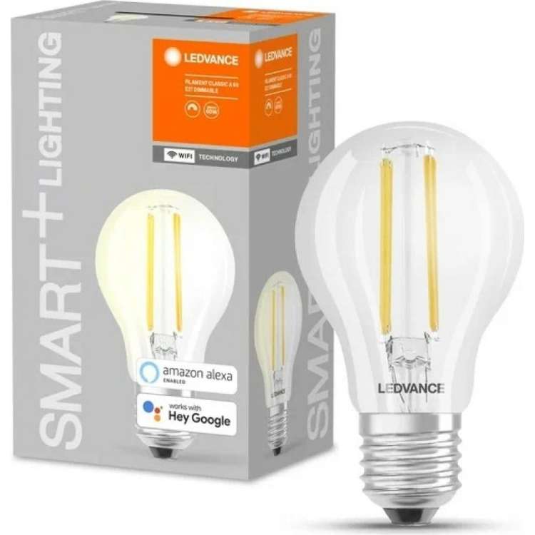 Умная WiFi лампа LEDVANCE SMART+ Filament Classic Dimmable 60 5,5W E27 4058075528239