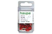Конечная гильза HAUPA для двух проводов цвет красный 1/8 упаковка 25 шт. 270784/25