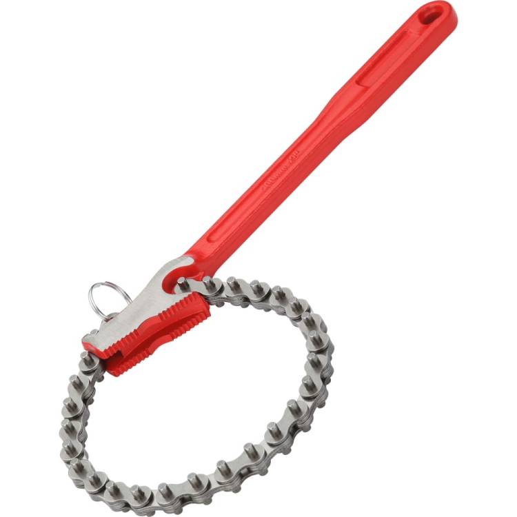 Односторонний цепной ключ с двойными губками REKON 4" 027004