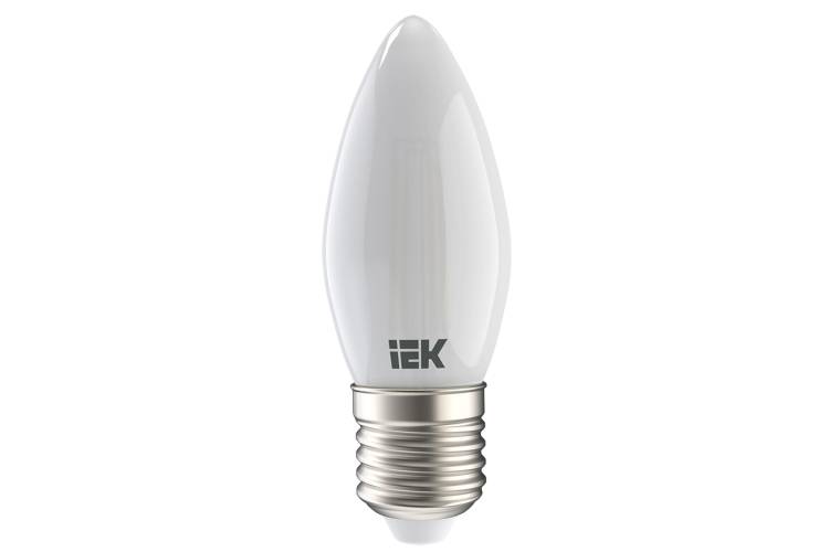 Лампа IEK серия 360, LED, C35, свеча, матовая, 7вт, 230В, 4000К, E27 LLF-C35-7-230-40-E27-FR