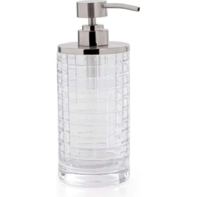 Дозатор для жидкого мыла PRIMANOVA ATHENA стекло и металл, диаметр - 8 см, высота - 19 см D-20700