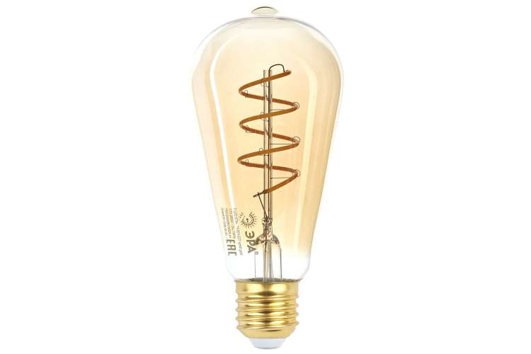 Филаментная лампа ЭРА FLED ST64-7W-824-E27 spiral gold, спираль, золото, 7Вт, теплая, E27, 20/960 Б0047665