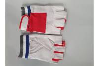 Спортивные перчатки Элит-Профи кожа/ткань, без пальцев LP14002