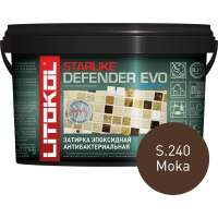 Эпоксидный состав LITOKOL STARLIKE Defender EVO S.240 MOKA для укладки и затирки мозаики, керамической плитки 499240002