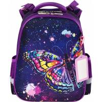 Ранец с дополнительным объемом ЮНЛАНДИЯ EXTRA Colorful butterfly, 38x29x18 см 270674