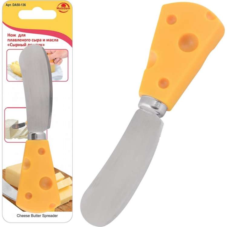 Нож для плавленого сыра и масла МУЛЬТИДОМ Сырный ломтик NEW DA50-136
