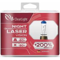 Комплект ламп Clearlight HB3, 12 В, 60 Вт, Night Laser Vision +200% Light, 2 шт. ML9005NLV200