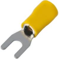 Вилочный изолированный наконечник REXANT 4.3мм 4-6кв.мм желтый, 100 шт 08-0151