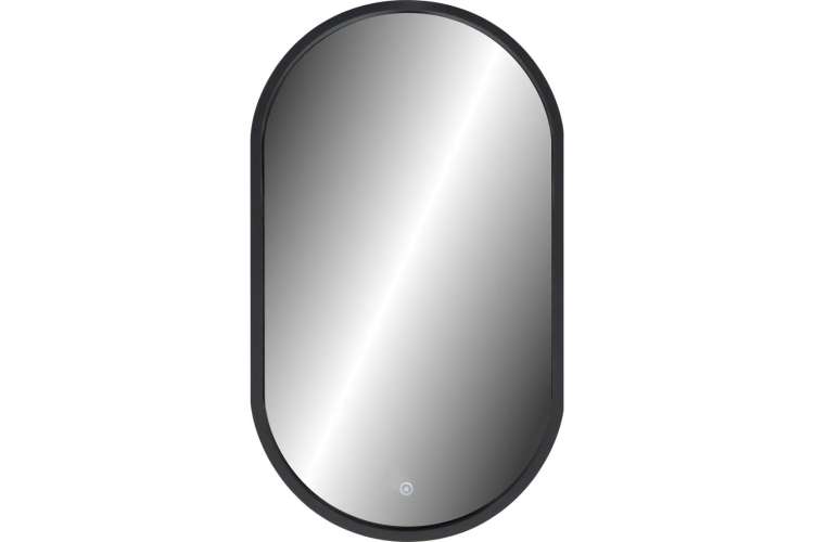 Зеркало Prime black LED-подсветка, сенсорный выключатель, мдф рама, 450x800 ЗЛП1099
