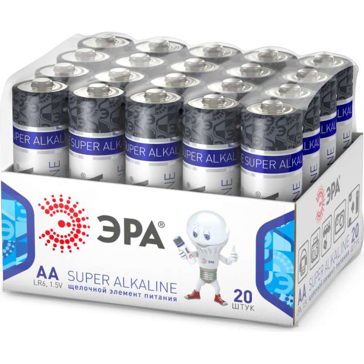 Батарейка ЭРА LR6-20 bulk SUPER Alkaline Б0054623