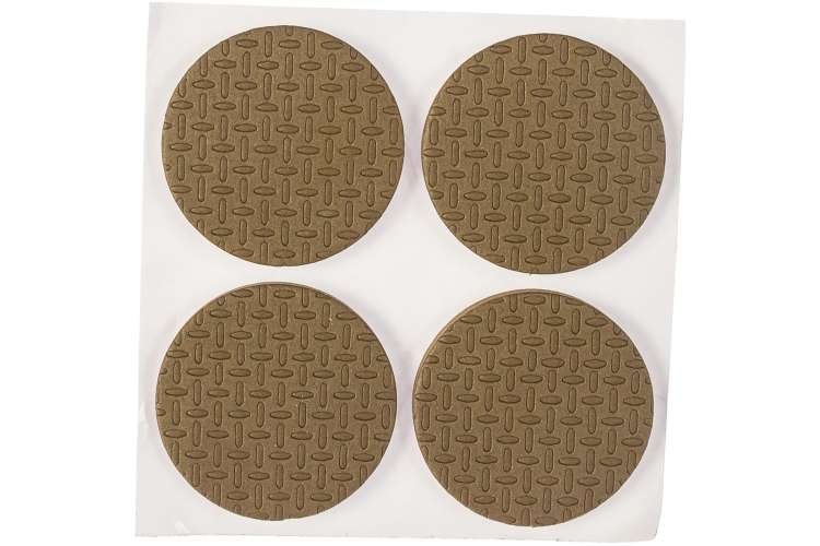 Самоклеящиеся накладки на мебельные ножки Stayer COMFORT: ЭВА, коричневые, круглые - диаметр 35 мм, 4 шт 40914-35