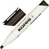 Маркер для досок 12 шт в упаковке Kores чёрный 3-5 мм скошенный наконечник 20850 867783