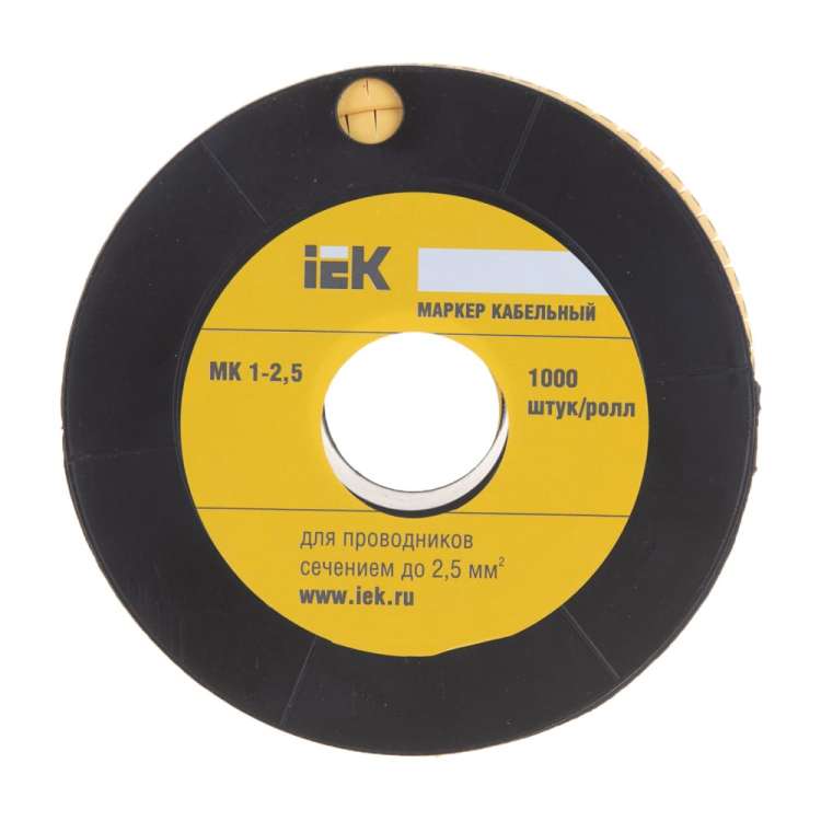Маркировочное кольцо IEK 1-2.5мм, 6, МК, 1000шт/ролл UMK10-6