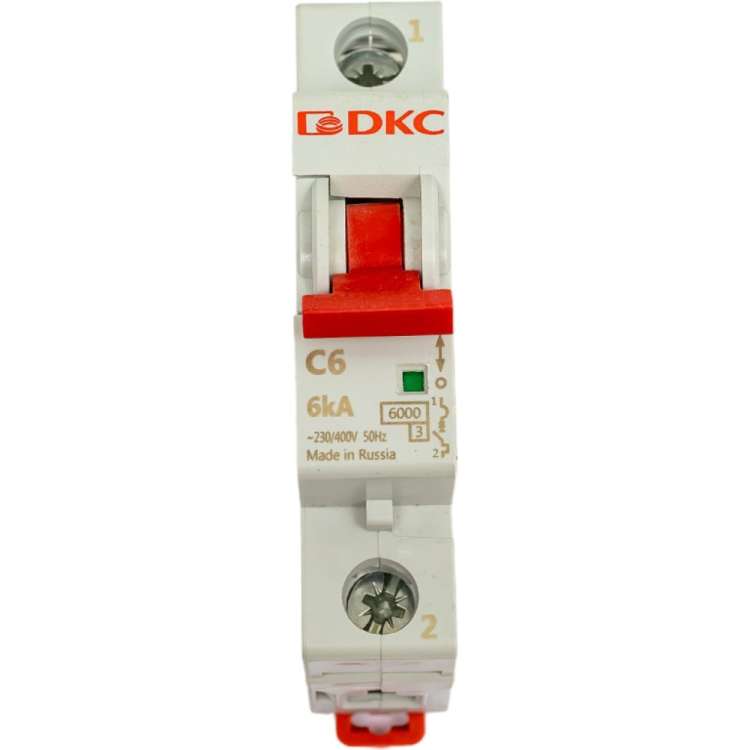 Автоматический модульный выключатель DKC YON MD63 1P 6А C 6kA MD63-1C6-6