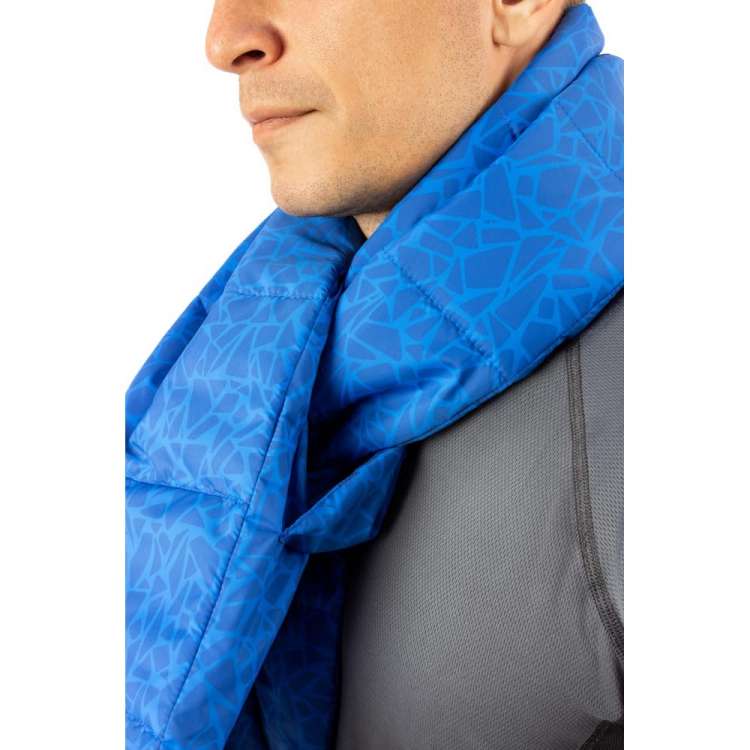 Стеганый шарф Payer таффета, синяя мозаика ЕР-00007299