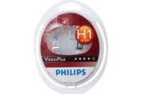 Автолампа PHILIPS H1, 55 P14.5s+60% VISION PLUS 2 шт. 12V 1,5 HIT 12258VPS2