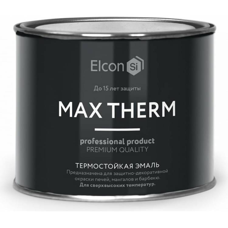 Термостойкая эмаль Elcon Max Therm антрацит, 600 градусов, 0,4 кг 00-00002914