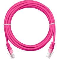 Шнур NETLAN U/UTP 4 пары, категория 5e, PVC, розовый, 0,5 метра, 10 штук EC-PC4UD55B-BC-PVC-005-PK-10