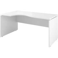 Криволинейный левый стол Монолит 1600x900x750 белый 30 ДБ06