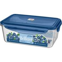 Герметичный контейнер для продуктов Phibo Brilliant прямоугольный, 1.35 л, синий 431199417