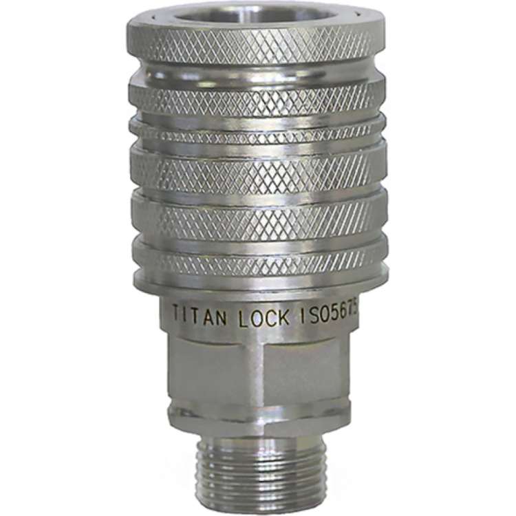БРС TITAN LOCK 1/2 in серия M ISO 5675 розетка с метрической наружной резьбой, оцинкованная сталь TL4M-SM/26X1.5