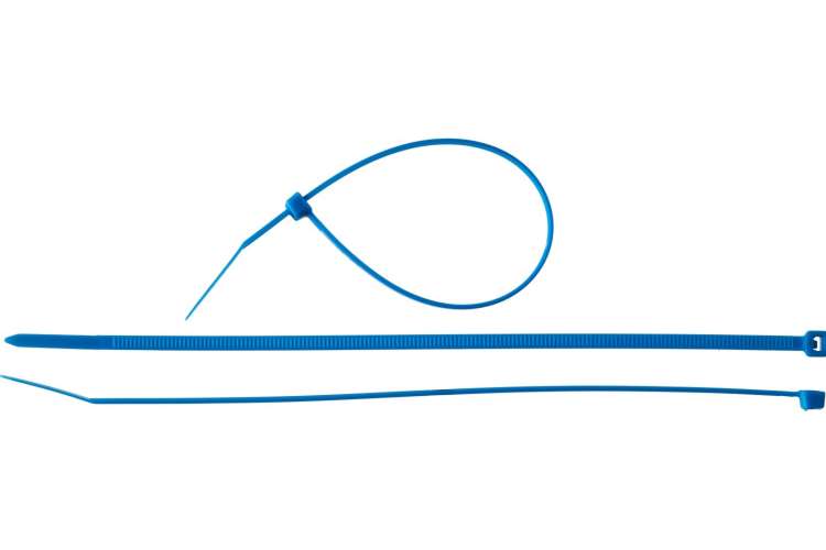 Нейлоновый хомут Зубр МАСТЕР синий, 3,6 мм x 200 мм, 100 шт 309070-36-200