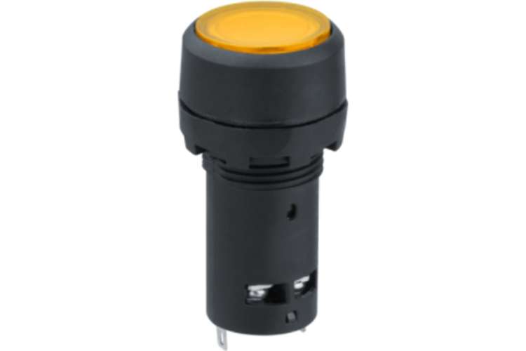 Кнопка Navigator NBI-B-09-Y желтая, с подсветкой, d22мм, 230В, NO+NC 82823