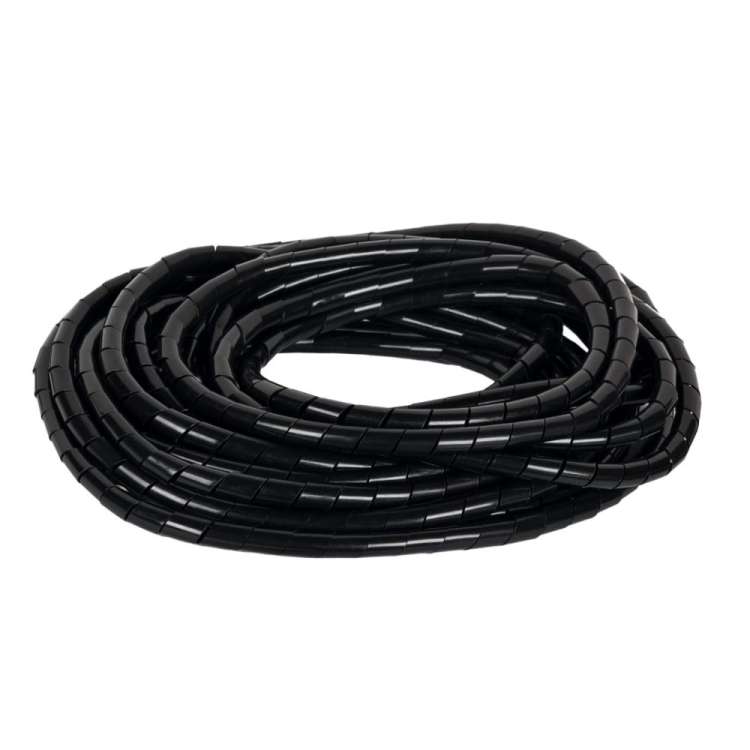 Спиральная лента для организации и защиты кабельных пучков NIKOMAX черная, 10м NMC-SWB15-010-BK