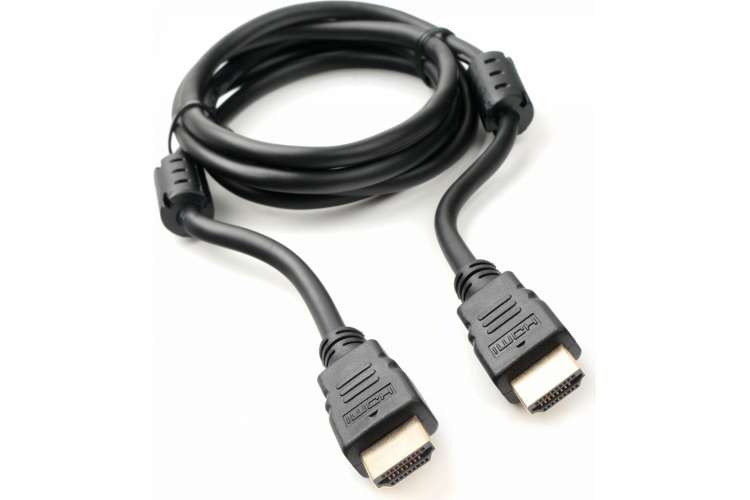 Кабель HDMI Cablexpert 1.5м v2.0 19M/19M черный позолоченные разъемы экран 2 ферритовые кольца пакет CCF2-HDMI4-5