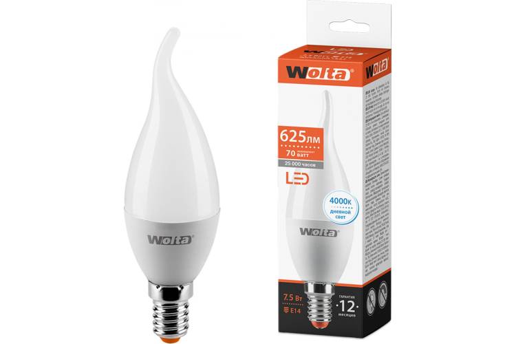 Лампа WOLTA LED 25SCD7.5E14