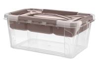 Универсальный ящик Econova Grand Box с замками и вставкой-органайзером, 4,2 л 433224114