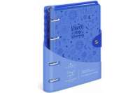 Тетрадь LOREX NEON. BLUE со сменным блоком на кольцах, с наклейками, А5, 120 листов, клетка, пластиковая обложка LXNBBS-NNB