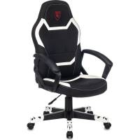 Игровое компьютерное кресло Бюрократ ZOMBIE 10 черный/белый искусственная кожа/ткань ZOMBIE 10 WHITE