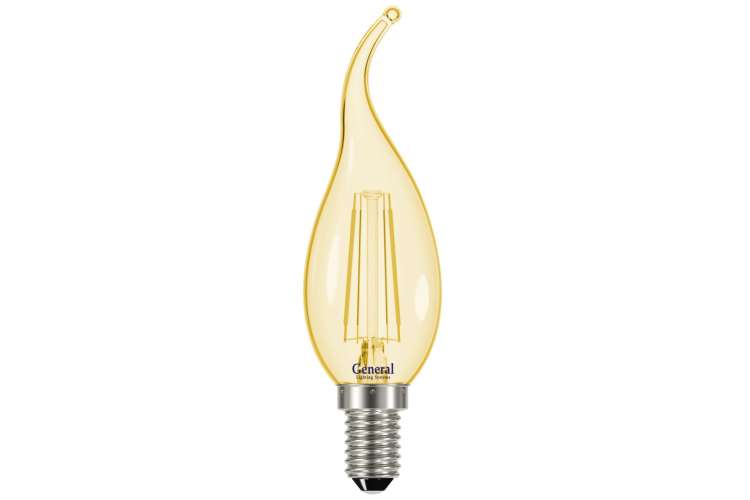 Светодиодная лампа General Lighting Systems FIL Свеча на ветру CWS-7W-E14 золотое стекло 649931