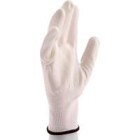 Трикотажные перчатки с белым полиуретановым покрытием СИБРТЕХ размер L, 15 класс вязки 67866