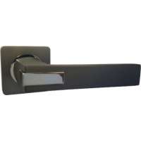 Дверная ручка Renz Катания (матовый черный никель, хром блестящий) INDH 301-02 MBN/CP