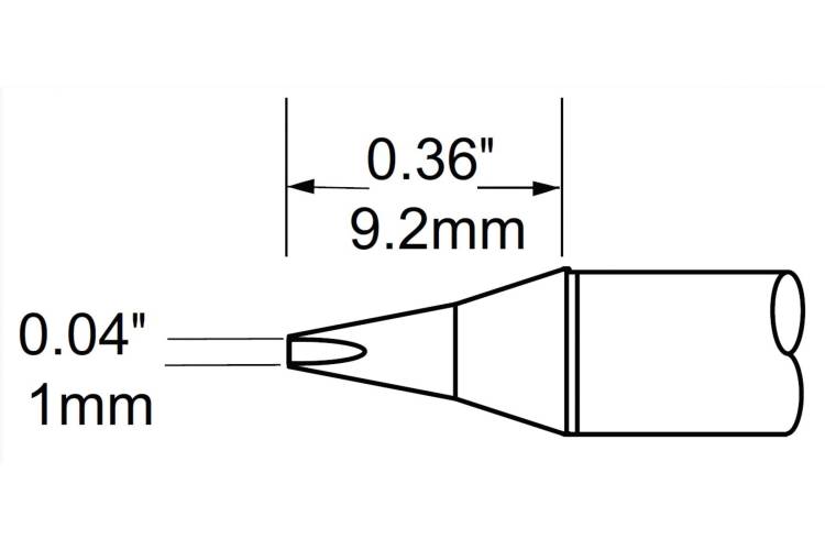 Наконечник (1х9.2 мм; клин) для MFR-H1 METCAL STP-CH10