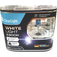 Комплект ламп Clearlight H27, 12 В, 27 Вт, WhiteLight, 2 шт. MLH27WL