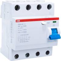 Выключатель дифференциального тока ABB 4п 40A 30mA тип AC F204 2CSF204001R1400