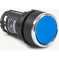 Нажимная кнопка Emas моноблочная синяя 22 мм, IP 40, 1НО+1НЗ MB102DM