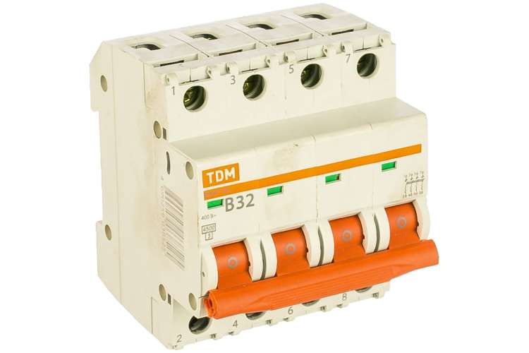 Автоматический выключатель TDM ВА47-29 4Р 32А 4.5кА В SQ0206-0061