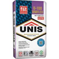 Плиточный клей UNIS UNIFLEX U-100 эластичный, класс C2TE, 25 кг 4607005183576