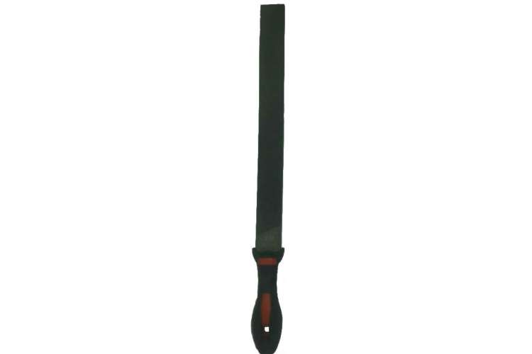 Плоский прямой напильник с ручкой PVC (250 мм, насечка №3 мелкая, по 4м сторонам) BAUM 3713250